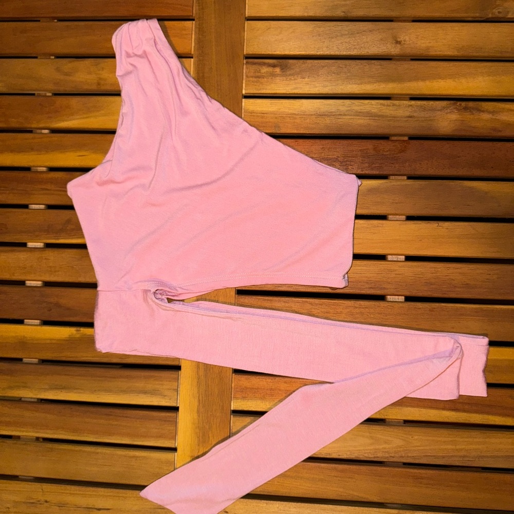 Pink One-Shoulder Top